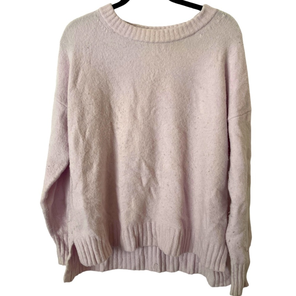 J. Crew Pink Oversized Cozy Merino Wool Alpaca‎ Blend Sweater
